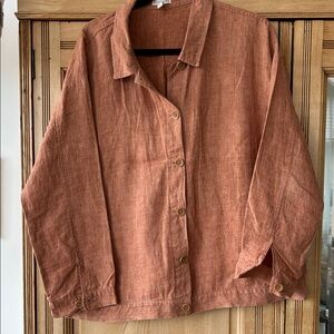 Eileen Fisher 100% Organic Linen Jacket